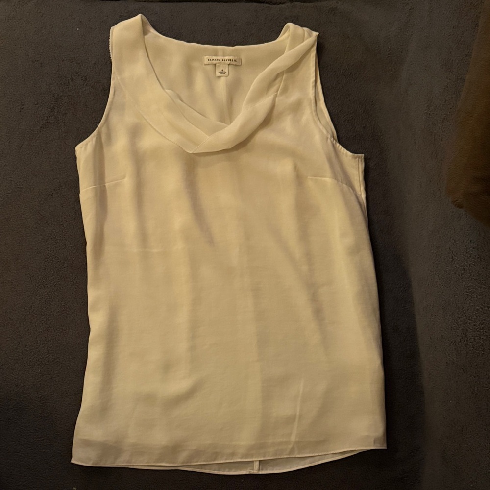 Banana Republic Ivory Shell Tank Top, sz 4